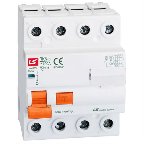 RCCB LS 3P-N 100A 30mA-100mA-300mA 10kA ( RKN-b 3P-N )